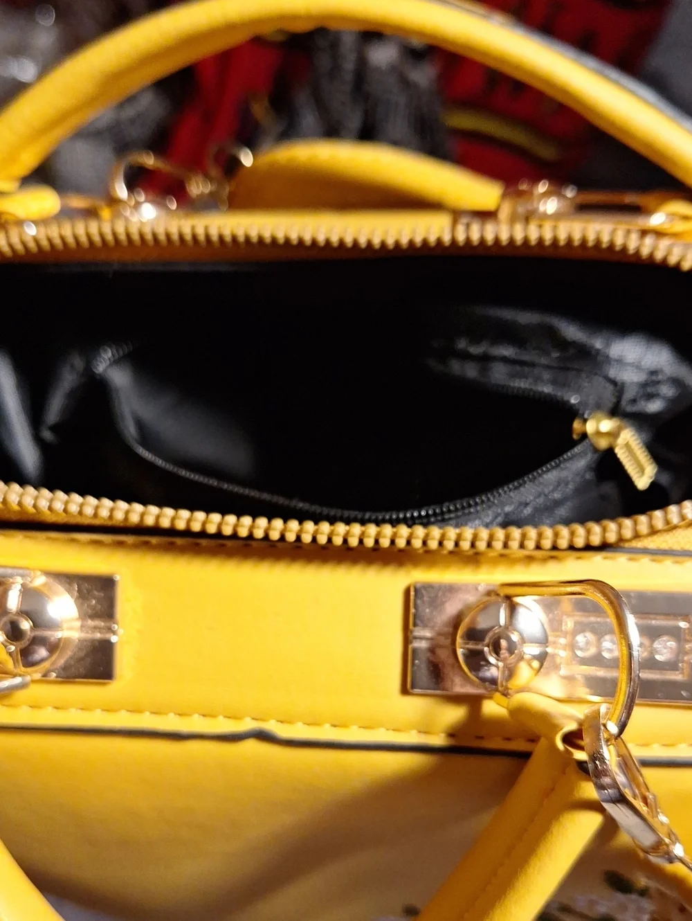 Yellow Floral Embroidered Crossbody Handbag